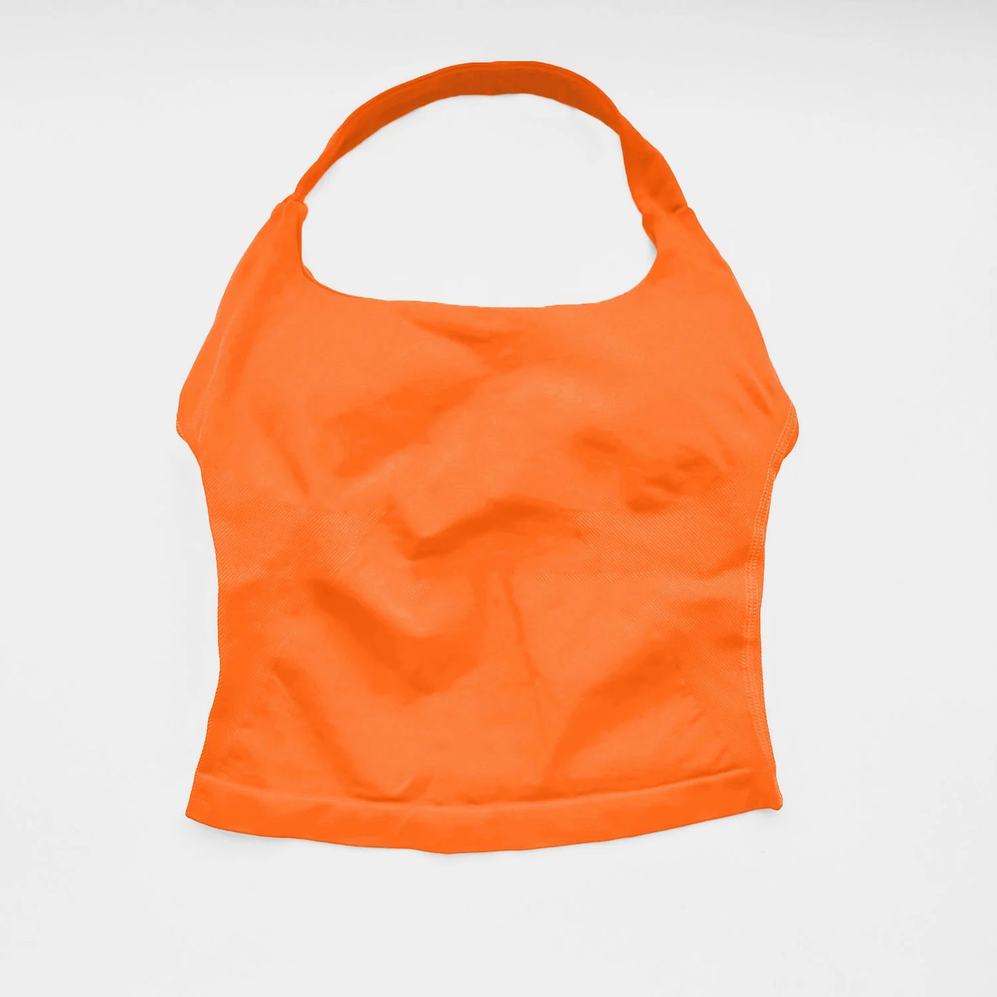 Top Deportivo Largo con Tiras para Mujer NCLAGEN – Top Halter Acolchado para Gimnasio, Yoga, Pilates, Correr y Entrenamientos de Fitness