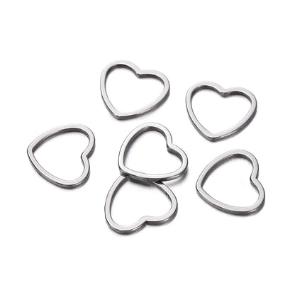 10 breloques géométriques creuses en acier inoxydable pour bijoux – Connecteurs de pendentif pour boucles d'oreilles, colliers et fabrication de bijoux