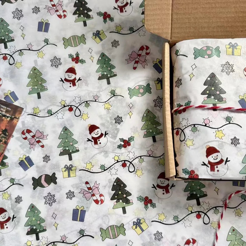 Christmas Santa Claus Bouquet Wrapping Paper – Colorful Festive Tissue Paper for Holiday Gift Wrapping, Flowers, Parties & DIY Crafts