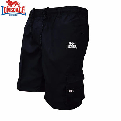 LONSDALE Men's 2024 Outdoor Sports Pants – Embroidered Multi-Pocket Zipper Trousers for Spring & Summer, Running, Hiking & Casual Wear