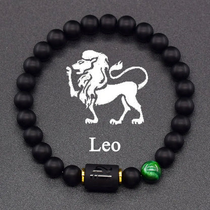 Pulsera de constelación de 12 signos del zodiaco – Brazalete con dije de astrología para hombres y mujeres | Regalo de joyería de amistad Aries, Virgo, Leo y Libra
