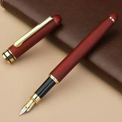Custom Logo Bamboo Wooden Ballpoint Pen – Laser Engraved Personalized Signature Pen with Company Name, Business & Graduation Gift Box