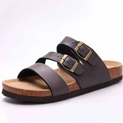 Zuecos de ante Crestar Cork – Zapatillas tipo mules unisex antideslizantes con soporte para el arco del pie