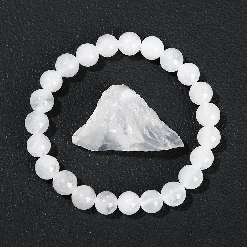 Bracelet en perles de lapis-lazuli naturel, de quartz et d'améthyste – Bijou énergétique de guérison Reiki en cristal pour hommes et femmes