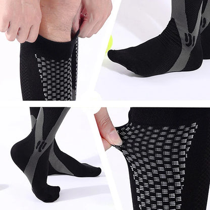 Compression Socks 20–30mmHg Knee High Support Stockings for Men & Women – Running, Cycling & Varicose Vein Relief (EU 36–50)
