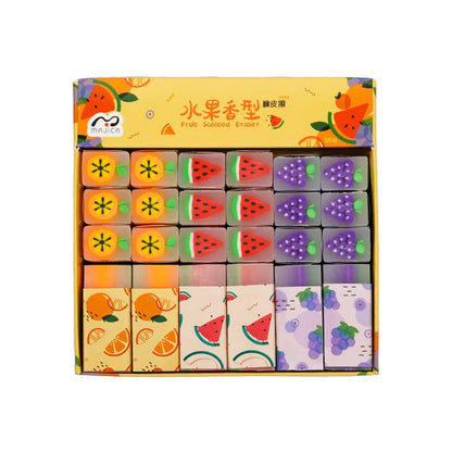 Juego de 12 gomas de borrar de animales bonitos – Borradores de lápiz de dinosaurios, frutas y personajes divertidos para estudiantes, material escolar, accesorios de escritorio, regalos de fiesta y premios