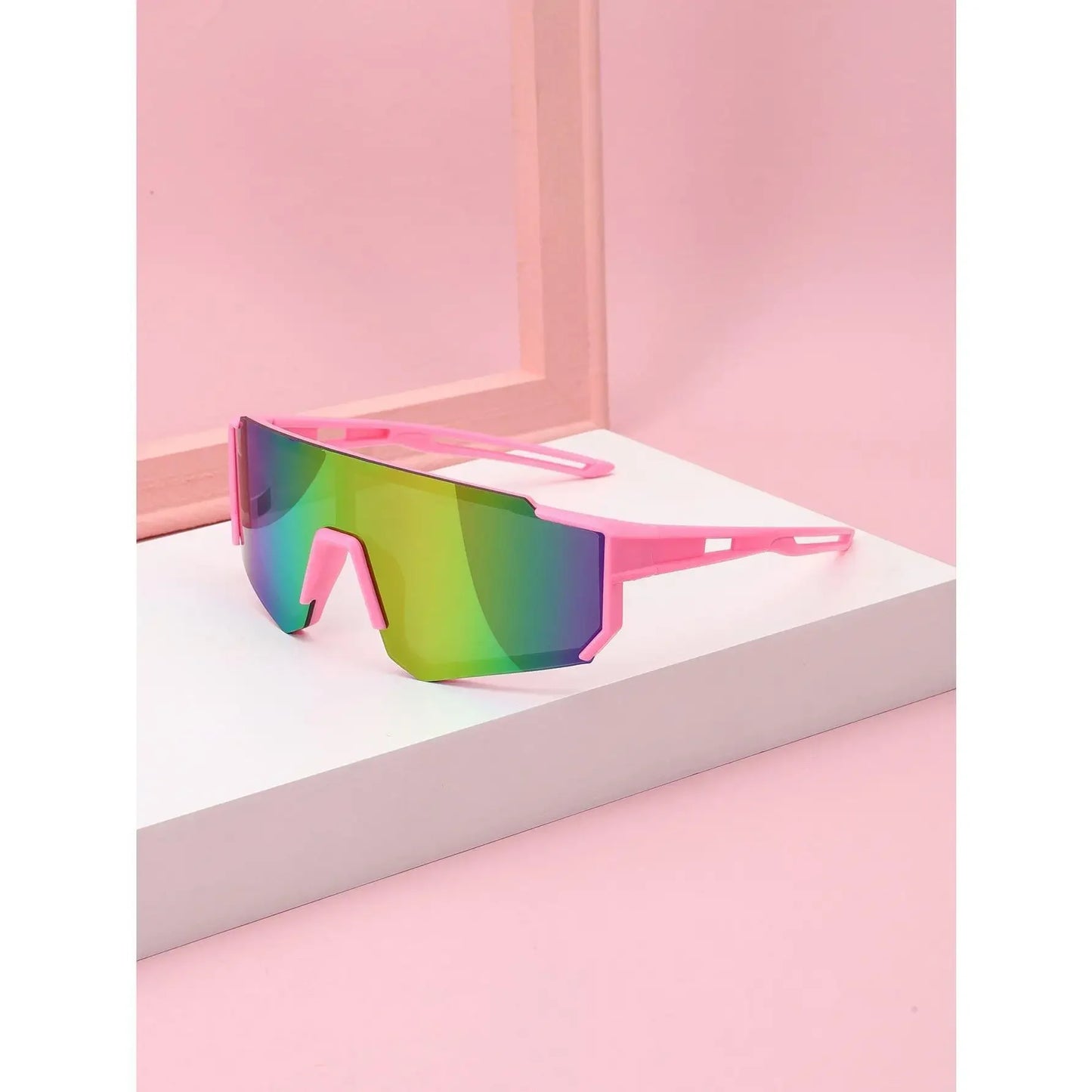 Kids' Colorful Lens Sunglasses – UV Protection Sports Eyewear for Boys & Girls, Trendy Outdoor Cycling Sun Shades