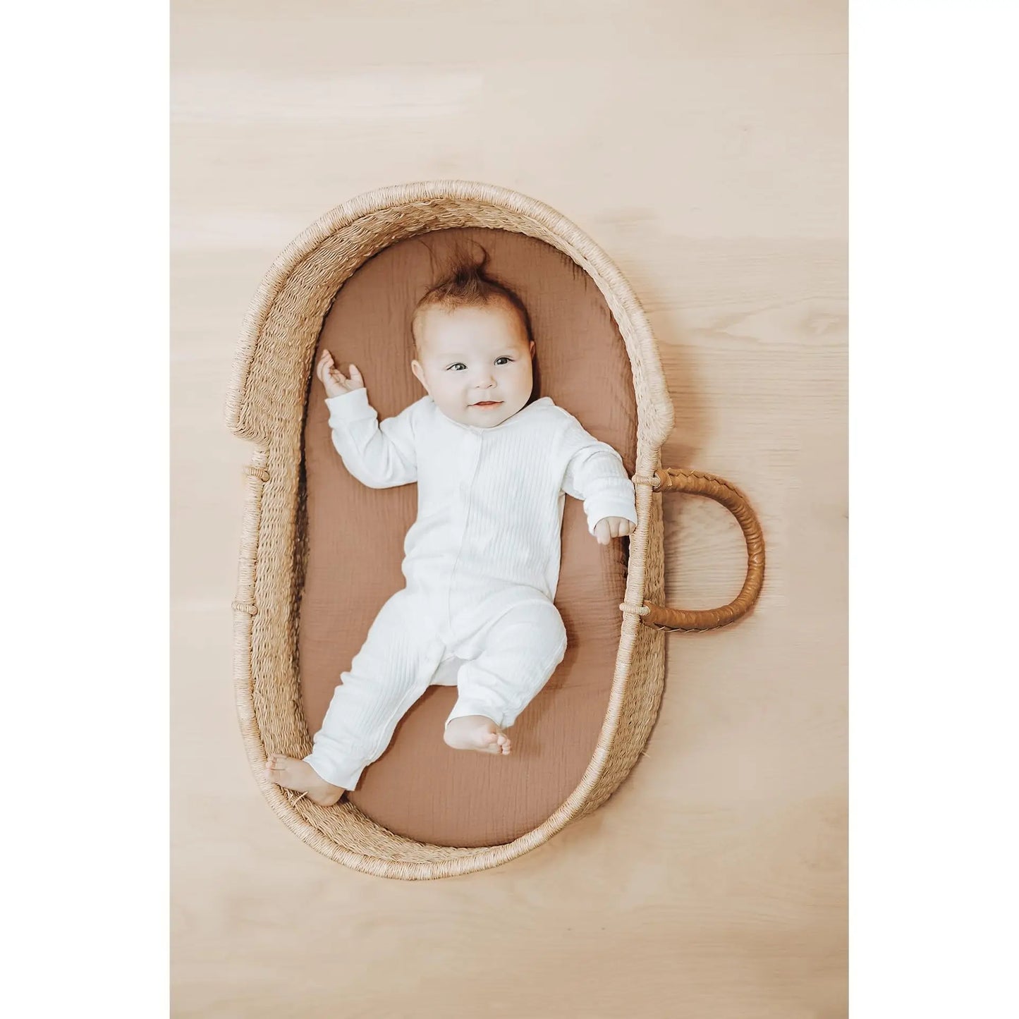 Sábana de cuna de algodón muselina suave y transpirable para bebé – Sábana ajustable universal para cunas de recién nacidos, moisés y camas infantiles