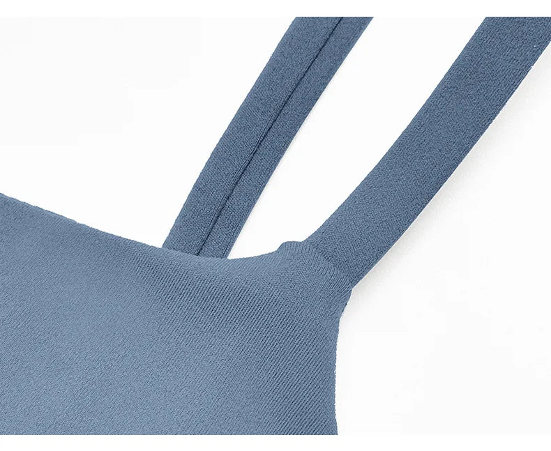 NCLAGEN Top Deportivo de Tirantes para Mujer con Sujetador Incorporado – Chaleco de Yoga con Cuello Cuadrado para Gimnasio, Correr, Fitness y Ropa Deportiva