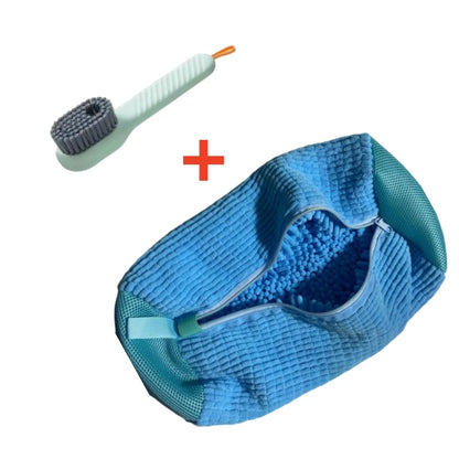 Shoe Washing Machine Bag with Cleaning Brush Set - Durable Reusable Laundry Bag for Sneakers, Running Shoes & Delicates (1, 2 or 4 Pack)