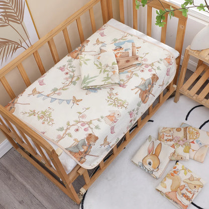 Toalla de baño y manta de gasa de algodón para recién nacidos – Muselina suave y absorbente Clase A para bebés y niños pequeños