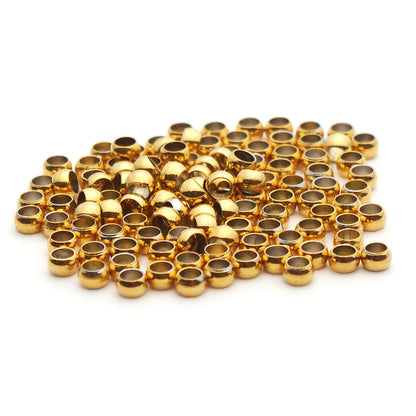 100–200 Piece Stainless Steel Crimp Stopper Beads (1.5–3mm) – Ball Spacer End Beads for DIY Bracelets, Necklaces & Jewelry Making