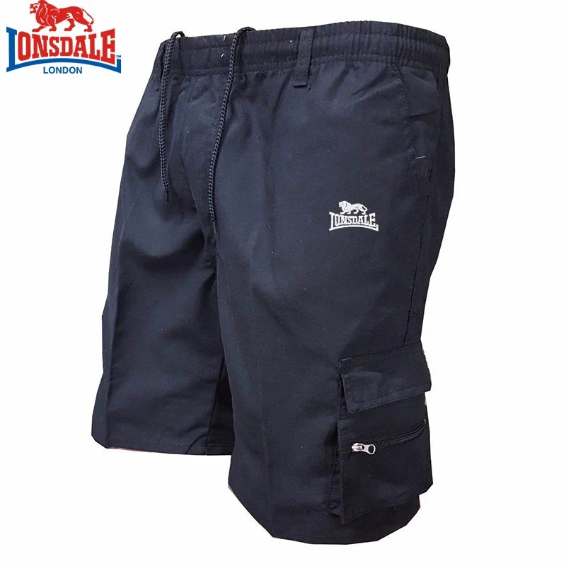 LONSDALE Men's 2024 Outdoor Sports Pants – Embroidered Multi-Pocket Zipper Trousers for Spring & Summer, Running, Hiking & Casual Wear