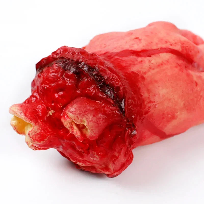 Halloween Fake Body Parts Props – Scary Bloody Human Brain, Heart, Hand, Finger, Leg & Foot Decorations for Halloween Parties, Haunted Houses & Horror Decor