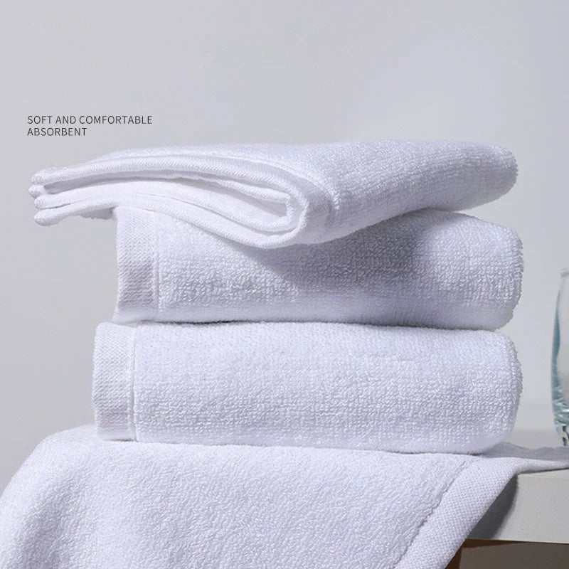 10 Toallas Blancas de Algodón – Pequeñas Toallas de Mano para Cocina, Hotel, Restaurante, Guardería y Salones de Belleza, Suaves y Absorbentes para Uso Doméstico y Comercial