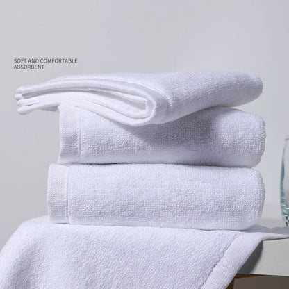 10 Toallas Blancas de Algodón – Pequeñas Toallas de Mano para Cocina, Hotel, Restaurante, Guardería y Salones de Belleza, Suaves y Absorbentes para Uso Doméstico y Comercial