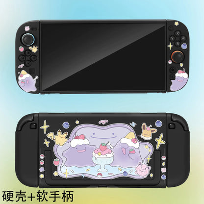 Coque de protection Pokémon Switch 2 – Étui rigide mat motif Métamorph avec prise en main souple pour console de jeu compatible avec la station d'accueil