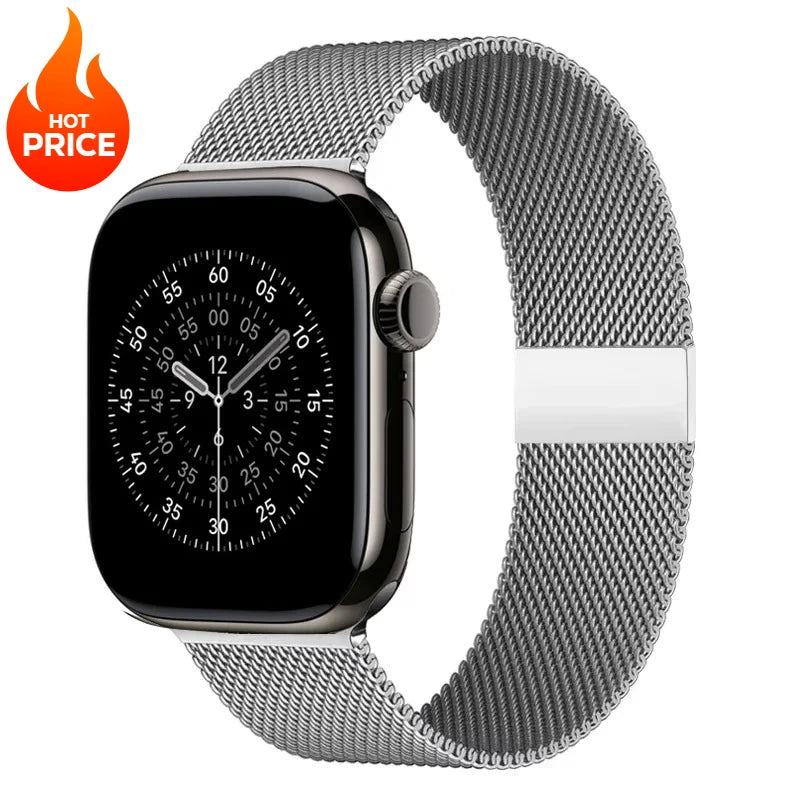 Milanese Loop Metal Band for Apple Watch – Compatible with Series 11, 10, 9, 8, 7, 6, 5, 4, SE & Ultra 2/3, 40–49mm