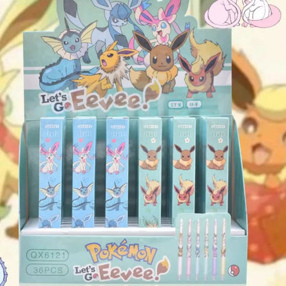 1/5/10PCS Pokémon Eeveelution Blind Box Gel Pens – Cute Anime School Stationery Black Ink Signature Pens