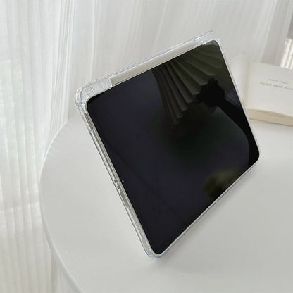 Étui iPad trifold à pois noirs pour iPad Pro 11, Pro 12.9, Air 4/5, Air 3, iPad 10ème génération, 10.2, 10.5, 9.7 et iPad Mini 6