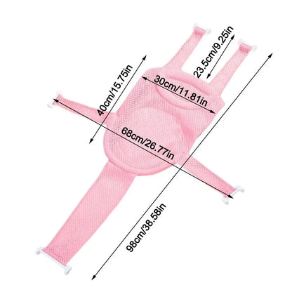 Coussin de support de bain réglable pour bébé – Siège de bain antidérapant pour nouveau-né pour baignoire, douche et bain pour bébé