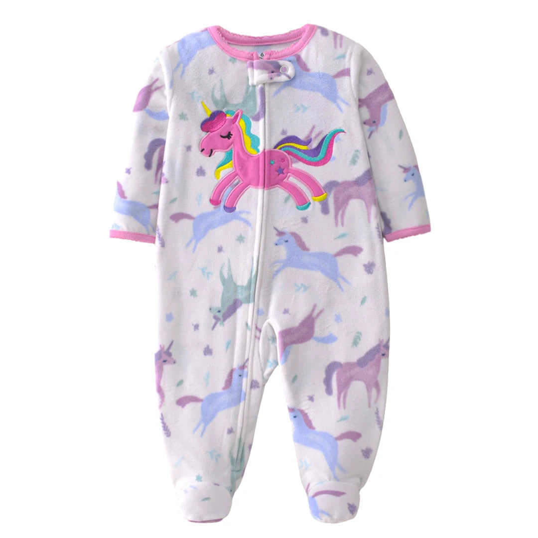 2026 Unisex Baby Fleece Romper – Warm Winter Jumpsuit for Newborn Boys & Girls, Soft Infant Clothing for Babies & Toddlers