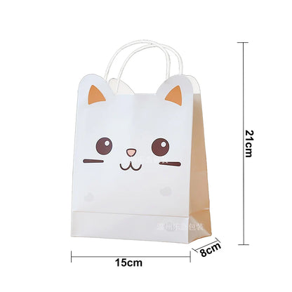 Bolsas de regalo de papel kraft de 5/10/25/50 piezas con asas – Bolsas de regalo y dulces de 10 colores para cumpleaños, bodas, baby showers y empaques de regalo