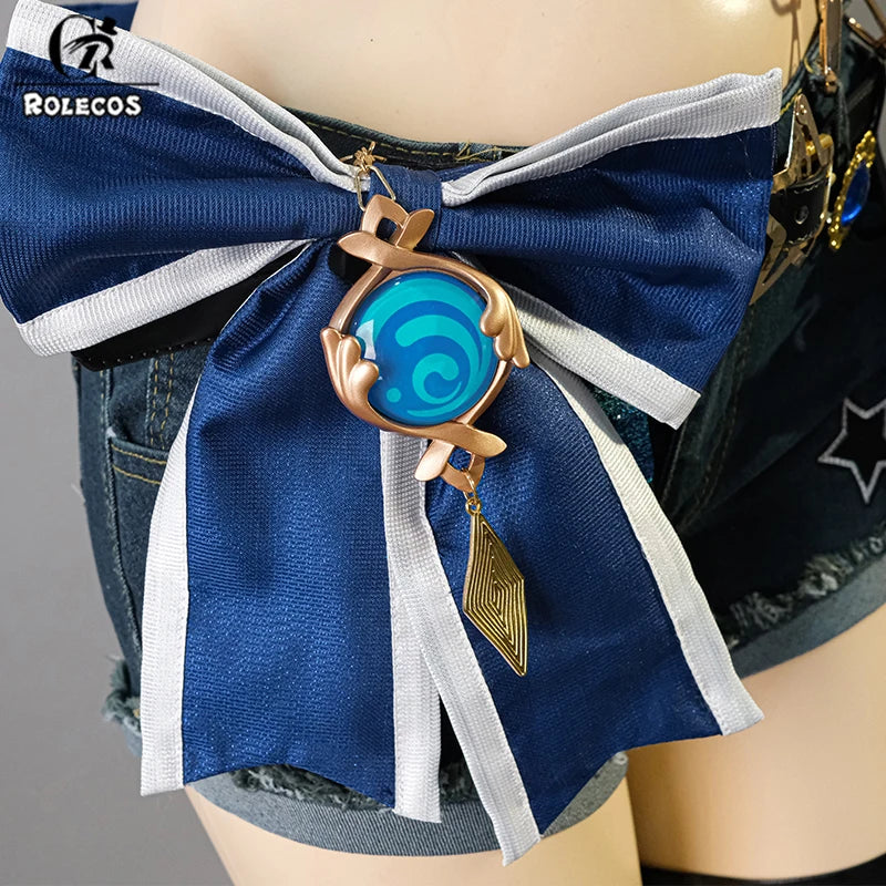 Genshin Impact Furina Cosplay Costume – Fanart Swimwear Swimsuit Outfit for Women, Halloween & Roleplay Costume Set