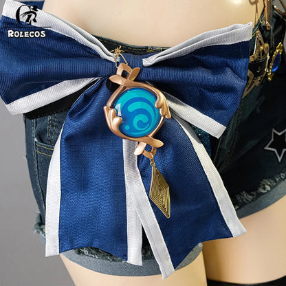 Genshin Impact Furina Cosplay Costume – Fanart Swimwear Swimsuit Outfit for Women, Halloween & Roleplay Costume Set