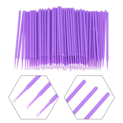 100 Unidades de Aplicadores Desechables para Retoques de Pintura – Microcepillos de Precisión para Reparación de Pintura Automotriz, Detallado, Limpieza y Manualidades