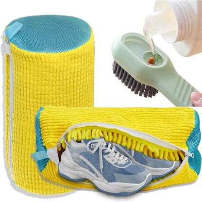 Shoe Washing Machine Bag with Cleaning Brush Set - Durable Reusable Laundry Bag for Sneakers, Running Shoes & Delicates (1, 2 or 4 Pack)