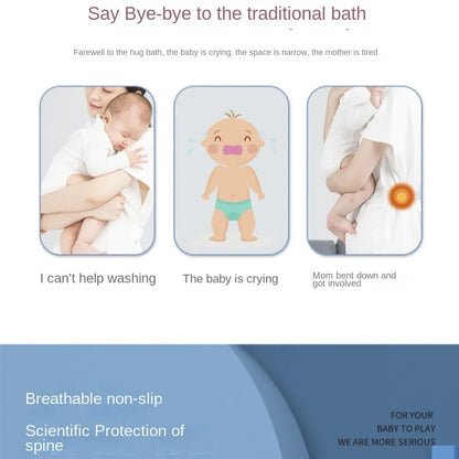 Coussin de support de bain réglable pour bébé – Siège de bain antidérapant pour nouveau-né pour baignoire, douche et bain pour bébé