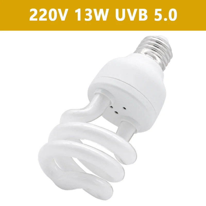 UVB 5.0/10.0 Reptile Heat Lamp Bulb – 13W/26W Energy-Saving UVB Lighting for Terrariums, Turtles, Lizards & Snakes