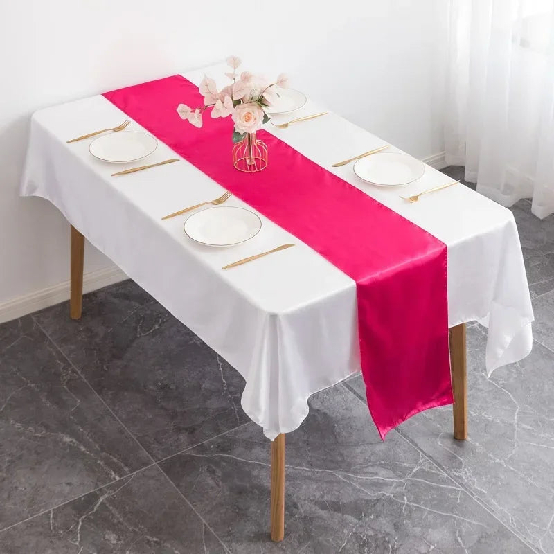 Luxury Satin Table Runner – Modern Elegant Pattern Table Decoration for Wedding, Birthday Party, Hotel, Banquet & Events