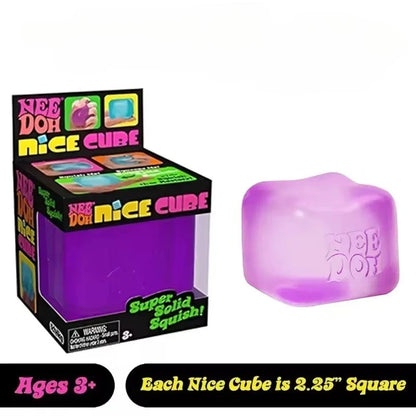 Schylling Needoh Nice Cube Sensory Nice-Sicle Stress Relief Squishy Cube Anti-Anxiety Squeeze Object For Focus ADHD Population