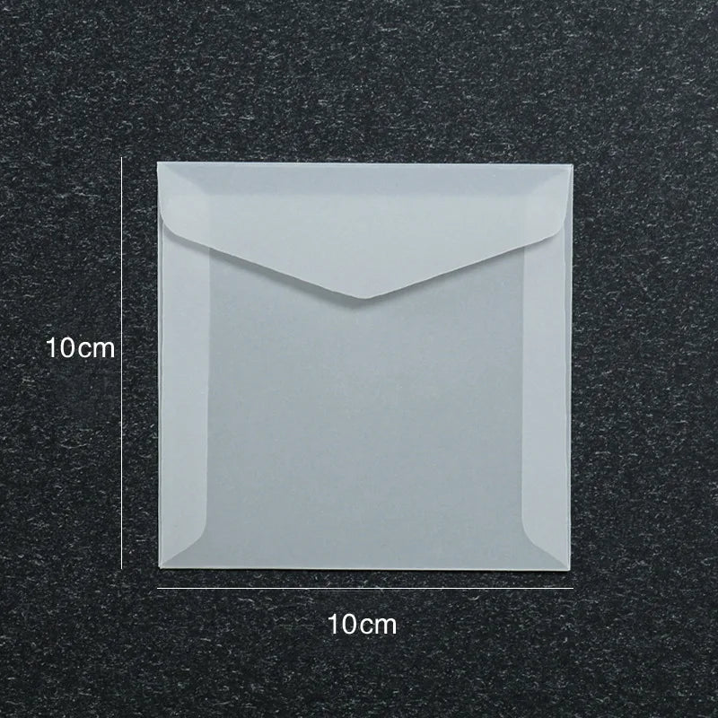 Lot de 50 enveloppes vierges translucides pour invitations, cartes postales, cartes de mariage, courriers professionnels et cartes cadeaux