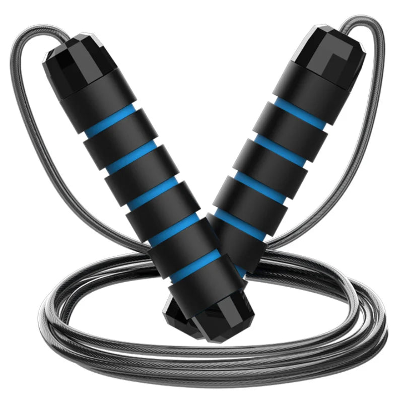 Comba de acero ajustable – Cuerda para saltar sin enredos para fitness, entrenamiento cardiovascular, entrenamientos en casa y equipo deportivo