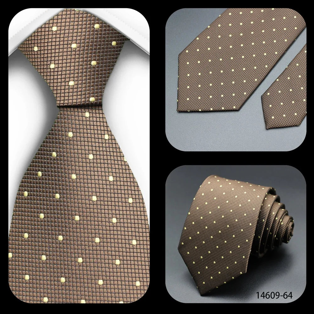 Corbata Floral de Puntos para Hombre – Corbata Casual de Moda Azul Roja Amarilla para Negocios, Bodas y Ocasiones Formales | Accesorio de Regalo