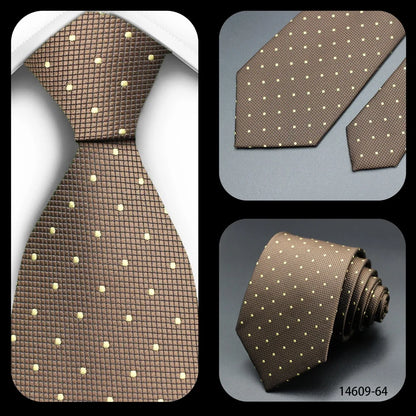 Corbata Floral de Puntos para Hombre – Corbata Casual de Moda Azul Roja Amarilla para Negocios, Bodas y Ocasiones Formales | Accesorio de Regalo