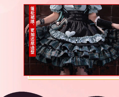 Virtual Singer Miku Cosplay Dress – Kawaii Lolita Performance Outfit (Female Halloween Complete Costume Set)