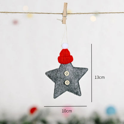 Red Star Christmas Tree Ornament – DIY Hanging Pendant Decoration for Xmas, New Year Party, Home Decor & Holiday Gifts