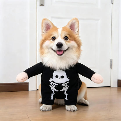 Funny Halloween Pet Transformation Costume – Cute Costume Outfit for Small Dogs & Cats, Creative Pet Clothing for Halloween Parties & Dress-Up