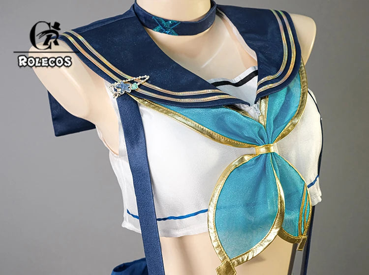 Genshin Impact Furina Cosplay Costume – Fanart Swimwear Swimsuit Outfit for Women, Halloween & Roleplay Costume Set