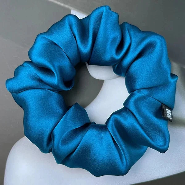 Goma para el pelo 100% seda Mulberry – 19 Momme, elástico grande para mujeres y niñas | Accesorio de lujo de seda para coleta