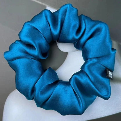 Goma para el pelo 100% seda Mulberry – 19 Momme, elástico grande para mujeres y niñas | Accesorio de lujo de seda para coleta