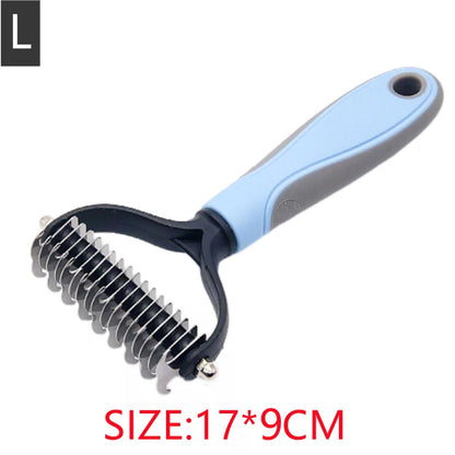 Professional Pet Deshedding Comb Dog & Cat Hair Removal Brush Fur Trimmer Grooming Tool
