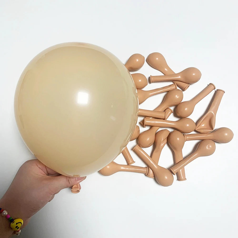 Retro Latex Balloons – 5/10/12/18 Inch White, Sand, Pink, Coffee & Sage Green Balloons for Birthday, Baby Shower & Wedding Decor