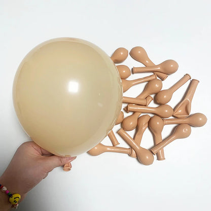 Retro Latex Balloons – 5/10/12/18 Inch White, Sand, Pink, Coffee & Sage Green Balloons for Birthday, Baby Shower & Wedding Decor