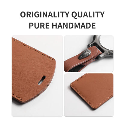 Funda protectora de cuero genuino para llave de coche LEAPMOTOR B01, C10, C11 y C16 – Kit prémium de protección de mando a distancia y tarjeta llave