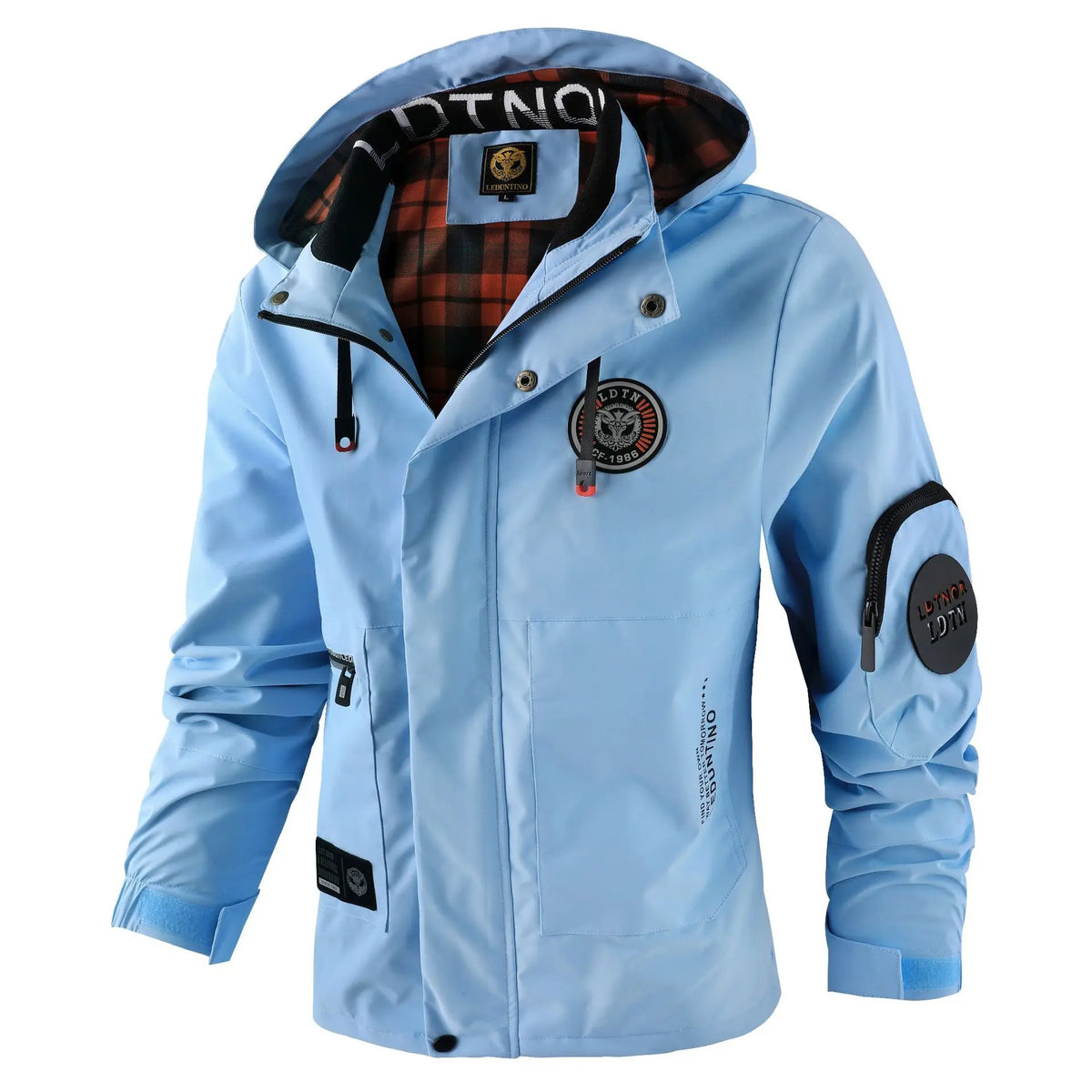 Men’s Casual Hooded Parka Jacket – Solid Color Outdoor Coat, Stylish Autumn & Winter Outerwear